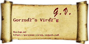 Gorzsás Virág névjegykártya
